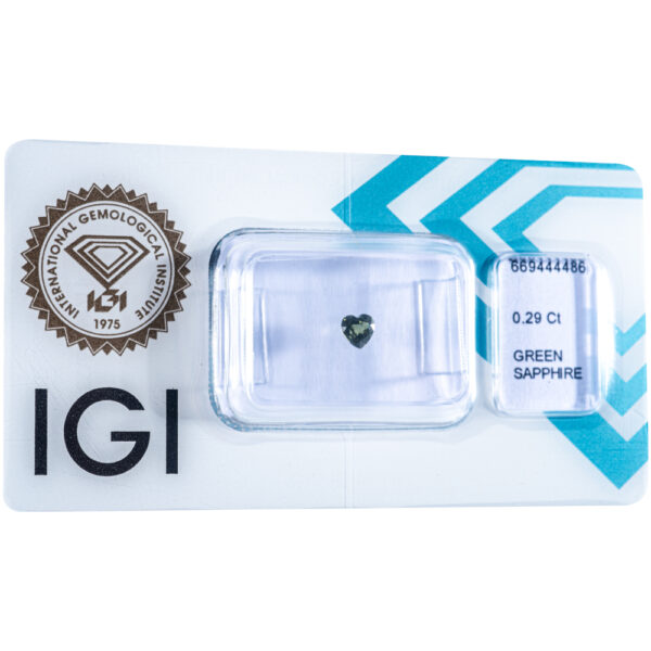IGI Certificate Natural NO Treatment Green Sapphire 0.29 ct - Image 12