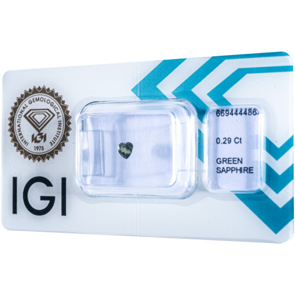 IGI Certificate Natural NO Treatment Green Sapphire 0.29 ct - Image 2