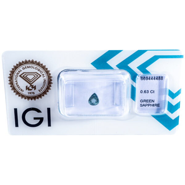 IGI Certificate Natural No Treatment Green Sapphire 0.63 ct. - Image 6