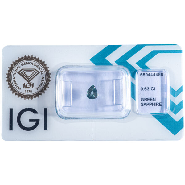 IGI Certificate Natural No Treatment Green Sapphire 0.63 ct. - Image 10