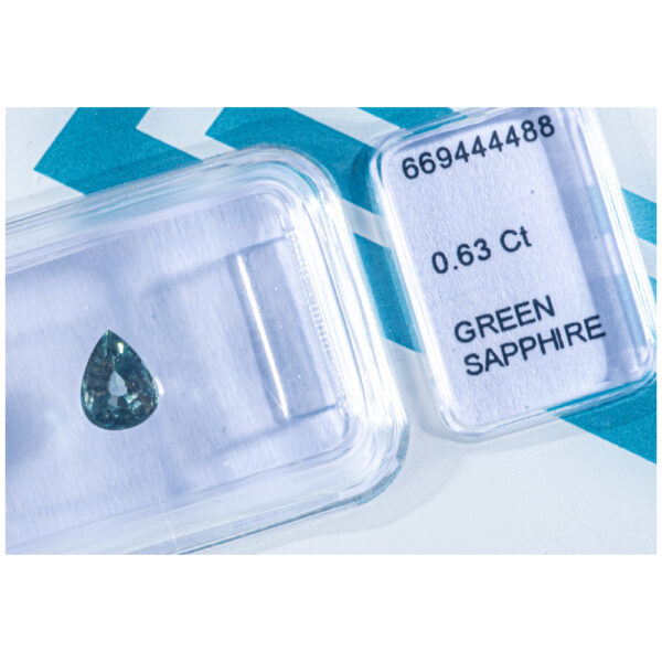 IGI Certificate Natural No Treatment Green Sapphire 0.63 ct. - Image 11